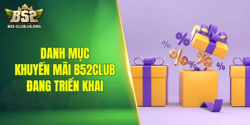 Danh mục khuyến mãi B52Club đang triển khai cho người chơi